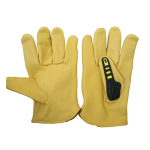 Guantes de Trabajo de Cuero Vacuno Resistentes al Desgaste de Alta Calidad, Guantes de Seguridad para Manos con Protección TPR para Conductores y Trabajadores - Product Image 4