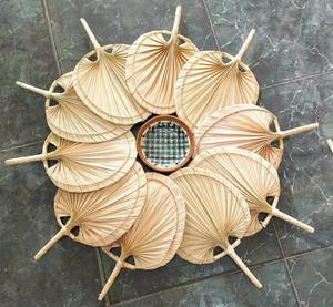 Handmade Bamboo <b>Folding</b> <b>Hand</b> <b>Fan</b> Vietnam Natural Woven Wooden <b>Fan</b> for Decor Gift Event Wholesale - Ms. Tarina - Product Image 1
