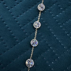 Magnifique bracelet en diamant rond de 5,37 carats cultivé en laboratoire, en or jaune 14 carats pour femmes - Product Image 2