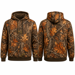 Veste d'hiver respirante pour homme MEGAMAPLE, style camouflage désert, logo imprimé sur le devant, manches longues, polyester, pour la chasse - Product Image 1