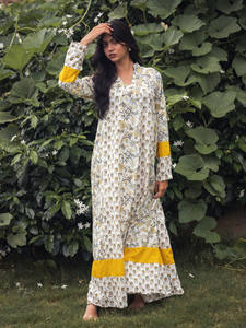 Modern Designer Looking Customized Cotton Fabric in Summer Casual Wearing Maxi Western dresses <b>items</b> Printed Antique Dress set - Product Image 2