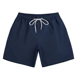 Shorts de Baño Negros para Hombre, Cintura Alta, Cierre con Cordón, Ecológicos, Transpirables, Antiarrugas, de Secado Rápido, para Gimnasio - Product Image 3