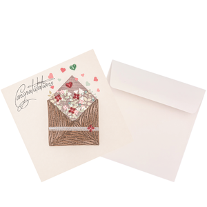 Wholesale <b>Handmade</b> <b>Paper</b> Quilling Card Envelope Custom Quilled Design Letters Style Greeting Card for Birthday Special Occasions - Product Image 4