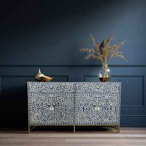 Meubles modernes de luxe européens faits à la main avec incrustations en os, armoires de cuisine en bois massif pour la décoration de la maison, en provenance d'Inde, pour le salon - Product Image 2