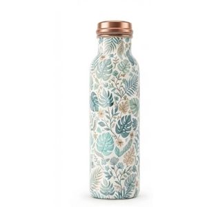 Wholesale Handmade Pure <b>Copper</b> <b>Drinking</b> <b>Bottle</b> | Cute Seashell Print Design | Portable Metal Yoga Gym Water Vessel - Product Image 4