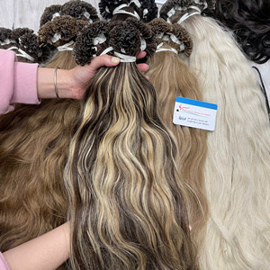 Extensiones de Cabello con Punta en U, 100% Cabello Humano, la Mejor Calidad, Precio al por Mayor, Sin Desprendimiento, Muy Sedoso, Varios Colores - Product Image 1
