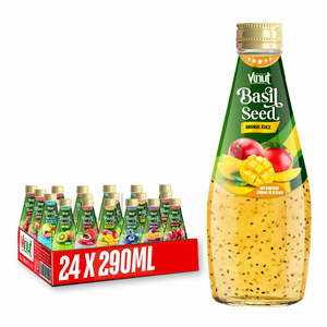 เครื่องดื่มเมล็ดกระเพรามะม่วง290มล. ฉลากตามสั่งปราศจากน้ำตาลเมล็ดเจียตัวอย่างฟรีและราคาโรงงาน - Product Image 1