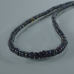 Collar de Ópalo Etíope Negro, Gargantilla de Cristal, Joyería de Piedras Preciosas Negras, Collar Unisex Minimalista, Regalo, Collar de Cristal - Product Image 3