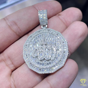 Premium <b>Money</b> Symbol Pendant With Lab Grown Diamond Urban Fashion Hip Hop Jewelry Necklace Design - Product Image 4