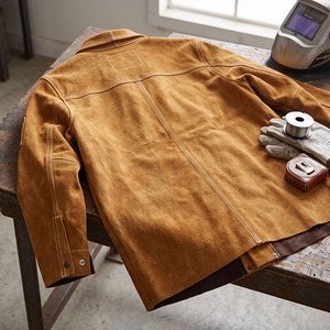 Tablier de sécurité en cuir de vachette pleine fleur de qualité supérieure, vêtement de protection industriel pour le soudage, résistant au feu et à la chaleur, imperméable JNM SAFETY - Product Image 5