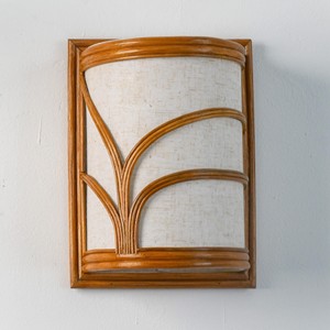 Retro Style Natural Night <b>Light</b> Rattan Bedside Woven Lamp Handwoven Wall Lamps for Bedroom Corridor Balcony - Product Image 1