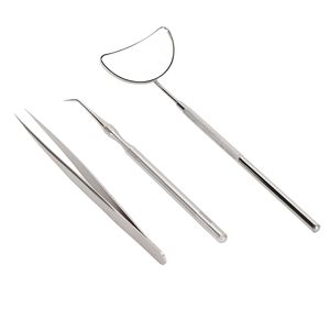 Herramientas para Pestañas, Juego de 3 Piezas de Pinzas Separadoras de Pestañas de Acero Inoxidable con Espejo para Extensión de Pestañas (Plateado) - Product Image 1