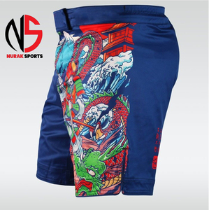 กางเกงชกมวยสไตล์ใหม่สั่งทำได้ คุณภาพสูง ขายส่ง ยืดหยุ่นสูง น้ำหนักเบา ระบายอากาศได้ดี ผลิตจากโพลีเอสเตอร์ 100% สำหรับกีฬากราปลิงและคิกบ็อกซิ่ง - Product Image 3