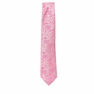 Corbata de Jacquard Floral Rosa Suave de Lujo para Hombre |   Accesorio de Corbata Ecológico Premium, Personalizado, para Bodas, Fiestas y Eventos Formales - Product Image 5