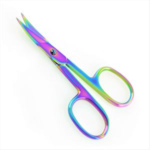 Ciseaux à ongles professionnels à lame droite et incurvée, ciseaux à cuticules pour manucure et pédicure, ciseaux à cuticules colorés - Product Image 3