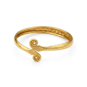 Collier ras du cou en laiton martelé fait main, collier ouvert artisanal pour femme, bijoux ethniques bohèmes - Product Image 2