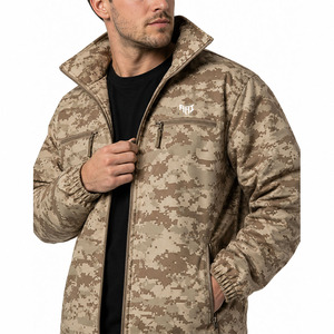 Y2K Streetwear Custom Digital <b>Camo</b> Puffer <b>Jacket</b> Insulated Hooded Outerwear Windproof Zip Up OEM Private Label Men's <b>Jackets</b> USA - Product Image 5