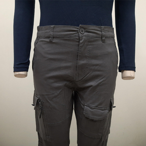 Pantalones Cargo Largos de Sarga para Hombre de Alta Calidad con Tela de Algodón Transpirable y Bolsillos Funcionales para un Uso Diario Cómodo - Product Image 4