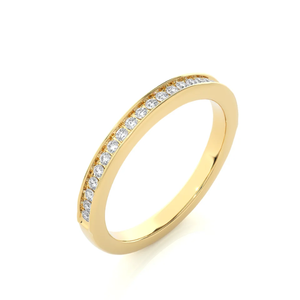 Bague éternelle en or 14 carats avec diamant naturel de 0,19 carat, couleur H, clarté VS1, design floral ethnique - Product Image 4
