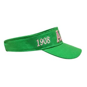 Green Visor <b>Cap</b> Adjustable Sun <b>Hat</b> Embroidered Design Outdoor Sports Casual Headwear Fashion Accessory Lightweight Summer Wear - Product Image 5