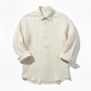 เสื้อเชิ้ตแขนสั้นผู้ชาย ผ้าเจอร์ซีย์คอตตอน 100% ระบายอากาศได้ดี น้ำหนัก 220 กรัม ทรงปกติ คอวี ติดกระดุม ปักลายเรียบง่าย สำหรับฤดูร้อน สวมใส่สบาย - Product Image 1