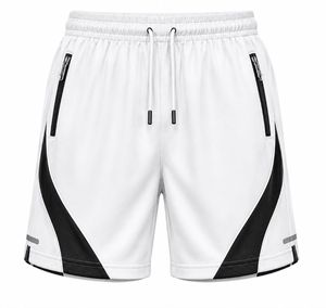 <b>Men's</b> Maroon <b>White</b> Canvas Breathable Casual Solid Color Blocked Quick Dry Drawstring Waist Sport <b>Shorts</b> with Zipper Pockets - Product Image 2
