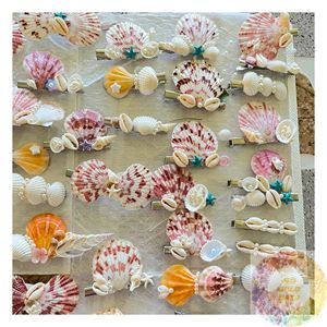Pinces à cheveux personnalisées en coquillages naturels – Formes, couleurs et motifs sur mesure pour marques – Accessoires capillaires côtiers – Vente en gros - Product Image 4
