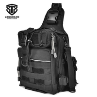 Sac à bandoulière tactique multifonctionnel noir Molle, sac à dos tactique, sac de sport de plein air, sac de voyage quotidien