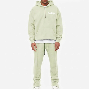 Streetwear Affordable Price 100% Cotton Fashionable Streetwear Jogging Tracksuit Hip Hop Style Heavyweight Flare <b>Sweat</b> <b>suit</b> - Product Image 4