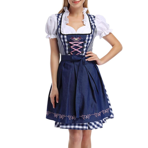 ชุดเดรส Dirndl รุ่นใหม่ล่าสุดสำหรับผู้หญิง ชุดเทศกาลอ็อกโทเบอร์เฟสต์แบบบาวาเรียน ชุดเดรส Dirndl สำหรับผู้หญิง ชุดเดรส Dirndl ทรงเอไลน์สั้นสำหรับผู้หญิง - Product Image 3
