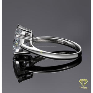 VVS Moissanite Diamond Pear Cut <b>Ring</b> 925 Sterling <b>Silver</b> <b>Solitaire</b> Center Stone Luxury Engagement Jewelry For Women - Product Image 3