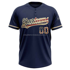 Tenues de baseball et de softball personnalisées en polyester, respirantes, à séchage rapide, uniformes de softball unisexes, maillots sublimés, style vintage - Product Image 2