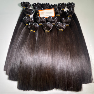 Lots de cheveux vietnamiens bruts prêts à être expédiés, pour la fabrication de perruques, cheveux humains lisses, couleur noire, longueur complète 8 - 32 pouces, prix de gros - Product Image 4