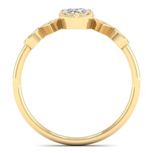 แหวนหมั้นเพชรโมอิสซาไนต์ทรงรี REYES หรูหรา น้ำหนัก 0.53 กะรัต สำหรับผู้หญิง ทำจากเงินแท้ 925 ชุบทองคำขาว ดีไซน์สวยงาม - Product Image 4