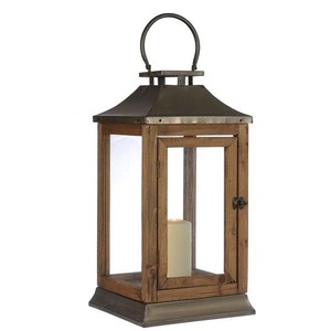 Wholesale <b>Bulk</b> Selling Wooden <b>Candle</b> Lantern With Natural Finish Modern Style <b>Candle</b> Lantern for Christmas & Outdoor Customized - Product Image 5