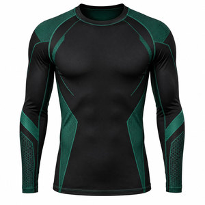 Comfortable <b>Athletic</b> Top With Four Way Stretch Technology Rash Guard For Fitness Sessions Rash Guard - Product Image 1
