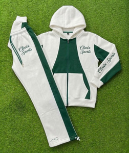 ชุดวอร์ม CLOVIX SPORTS สำหรับผู้ชาย สไตล์สตรีทแวร์ เสื้อแจ็คเก็ตน้ำหนักเบาและกางเกงขาสั้น ชุดลำลองแบบมีซิป ชุดกีฬา ส่งตรงจากโรงงาน - Product Image 3