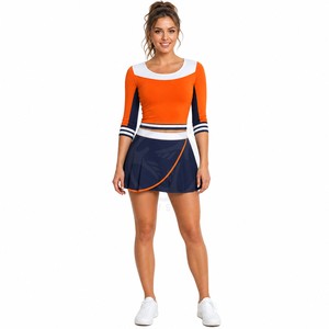 Uniformes de Animadoras con Pedrería y Diseño Personalizado con Detalles Brillantes para Equipos de Animadoras de Competición OEM - Product Image 3