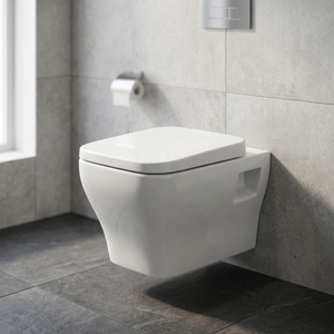 WC suspendu mural Titan, standard européen, en céramique, cuvette en porcelaine, sanitaires modernes pour salle de bain - Product Image 4