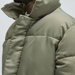 Blouson matelassé unisexe de haute qualité, style décontracté, brillant, col montant, à capuche, vente en gros, blousons gonflés personnalisés, toutes tailles - Product Image 6