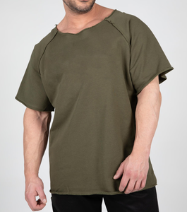 Camisetas de Manga Corta Personalizadas al por Mayor, Camisetas Deportivas de Algodón para Hombre, Ropa de Gimnasio, Camisetas Lisas de Talla Grande - Product Image 1