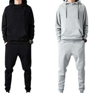 Nouvel Arrivage Ensemble de Survêtement Vintage pour Homme, Printemps Automne, pour le Sport, la Course, le Fitness et les Loisirs, comprenant Pantalon de Survêtement et Sweat à Capuche en Tissu Tissé - Product Image 1