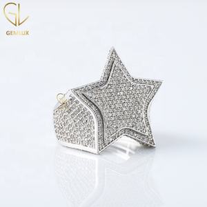 Nuevo último diseño Bling Star en forma de VVS Labgrown Diamond Iced Out HipHop Ring para hombres regalo de Navidad - Product Image 2