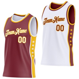 Ensemble de maillots de basket-ball professionnels, design double face, évacuation de l'humidité, polyester léger, logo personnalisé, uniformes de basket-ball - Product Image 1
