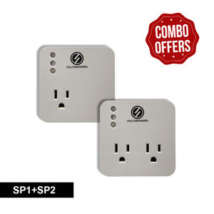 Prise de courant noire avec protection de tension AC et affichage LED - Product Image 2