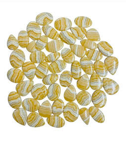 Agate en dentelle jaune naturelle Cabochon de pierres précieuses en vrac poli mélange forme toutes tailles Cabochon en cristal pour la fabrication de bijoux pierres précieuses - Product Image 2