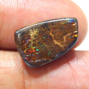 Ópalo Boulder Australiano Hecho a Mano, Piedra Natural de Ópalo Boulder Koroit Australiano, Cabujón Suelto para Joyería, Gema - Product Image 1