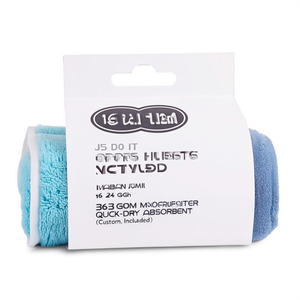 Serviette de sport JS Do It Sports 16x24 pouces 363 GSM en microfibre douce, séchage rapide, absorbante, logo personnalisé inclus - Product Image 2