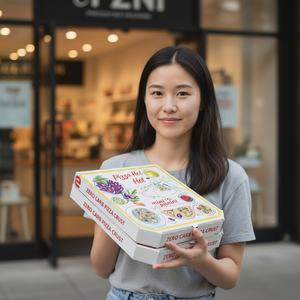 Custom Logo Printed <b>Pizza</b> <b>Box</b> Personalized Corrugated <b>Pizza</b> Packaging <b>Box</b> for Food Delivery and Restaurant Use - Product Image 5