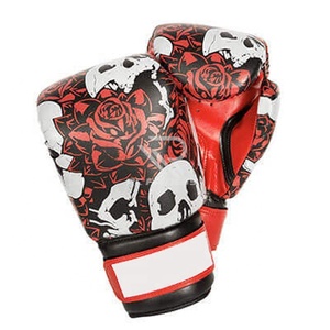 Gants de boxe professionnels en cuir de vachette avec logo personnalisé, impression par sublimation, qualité supérieure, antidérapants, vêtements de fitness RC - Product Image 2